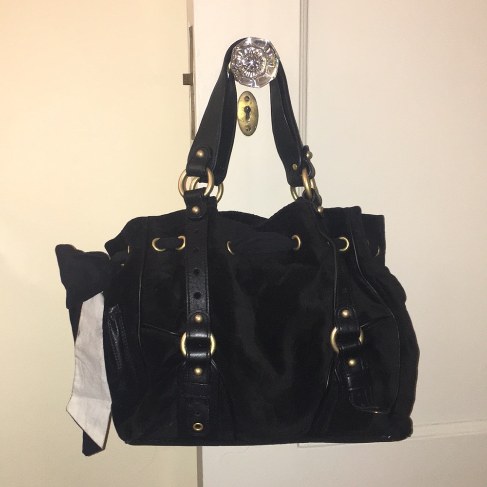 Black velvet Juicy Couture hand bag